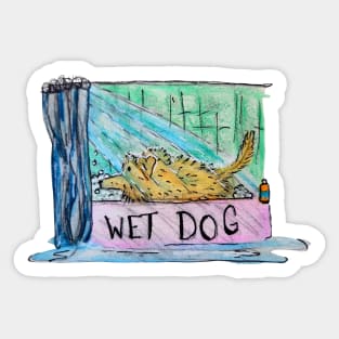 Wet Dog Sticker